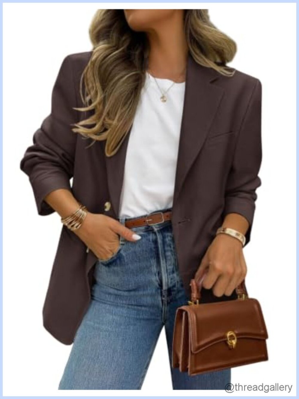 PRETTYGARDEN Women's Business Casual Blazer Notch Lapel Open Front Long Sleeve